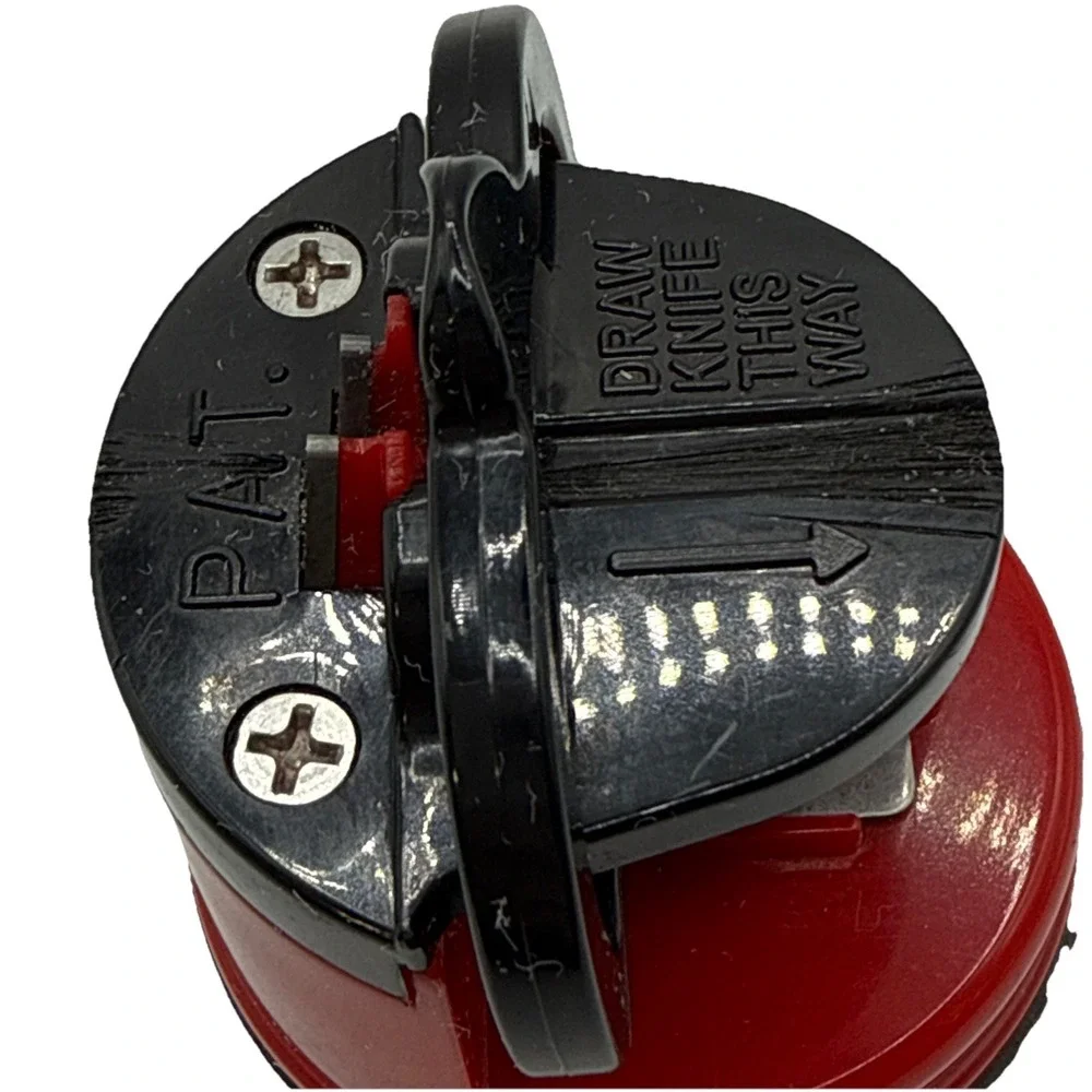 (Red)Knife‎ Sharpener Manual Scissor Sharpener Knife Sharpening Tool With US